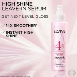 Elvive Glycolic + Gloss High Shine Leave-in Serum for Glossy Hair