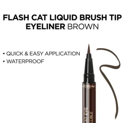 Flash Cat Eye Waterproof Brush Tip Liquid Eyeliner