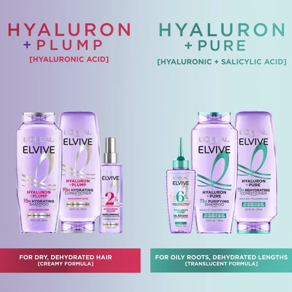 Hyaluron + Pure 72H Rehydrating Conditioner, Oily Hair