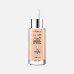 Nude Hyaluronic Tinted Serum Foundation with 1% Hyaluronic Acid, Lightweight Coverage For Dry Skin