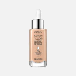 Nude Hyaluronic Tinted Serum Foundation with 1% Hyaluronic Acid, Lightweight Coverage For Dry Skin