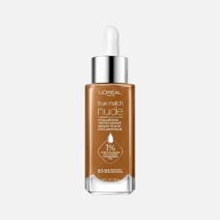 Nude Hyaluronic Tinted Serum Foundation with 1% Hyaluronic Acid, Lightweight Coverage For Dry Skin
