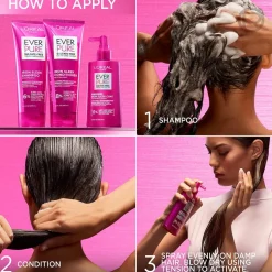 Sulfate Free Iron Sleek Smoothing Shampoo for Frizzy Hair