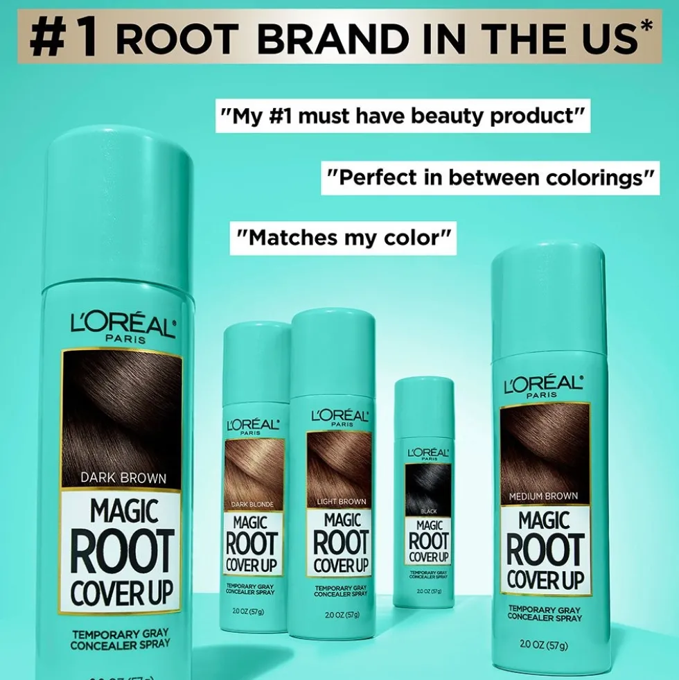 Temporary Root Cover Up Spray for Gray Root Coverage